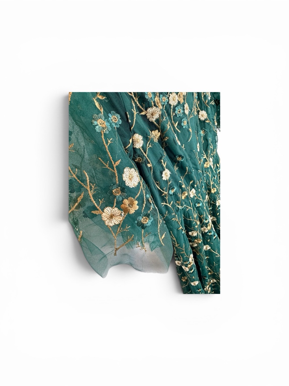 Baltic Born Emerald Green Floral Embroidered Maxi Dress - Picture 3 of 4